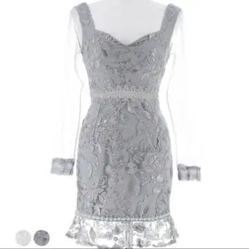 그레이 미니 드레스