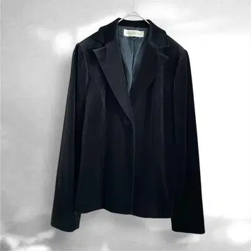 캐서린 로즈 테일러드 자켓 벨벳 광택 포멀 블랙 새상품급