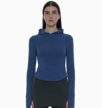 PARTIMENTO WOMEN 파스텔 블루 후디 긴팔 T셔츠