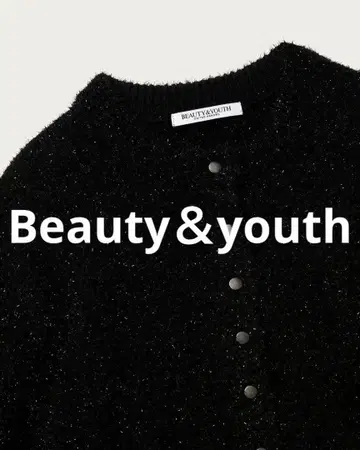 [ 최저가 ] BEAUTY&YOUTH 라메 니트 가디건 블랙