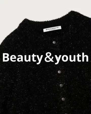 [ 최저가 ] BEAUTY&YOUTH 라메 니트 가디건 블랙