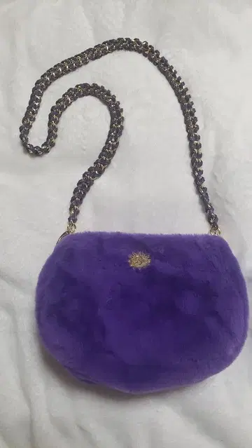 EVRIS 에브리리스 보라색 퍼 숄더백