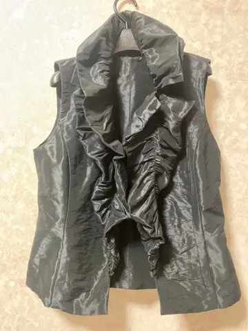 히로코코시노 프리미어 블랙 프릴 베스트 L 사이즈