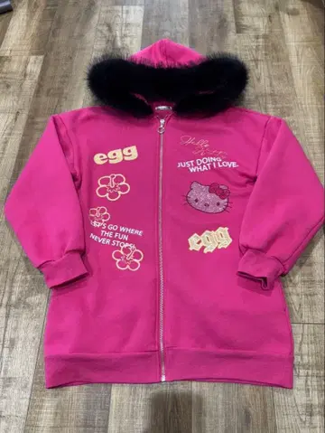 egg 헬로키티 속기모 지퍼 후드티