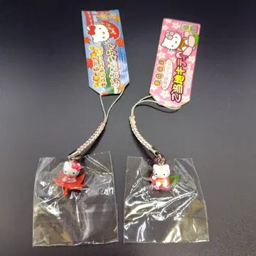 지역 한정 키티 헬로키티 스트랩 2개 세트 (레어)