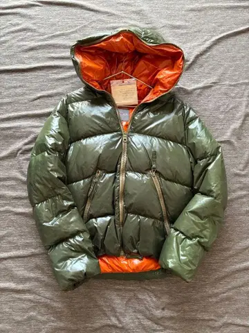 DUVETICA 다운 자켓 카키 x 오렌지 사이즈 44