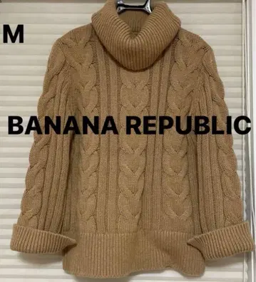 BANANA REPUBLIC 케이블 니트 터틀넥 M