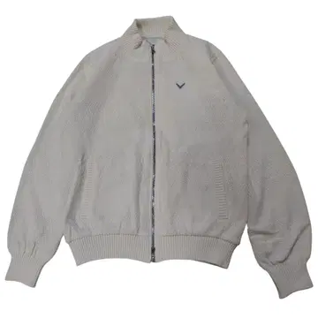 [ 새상품급 ] Callaway 화이트 풀 집업 니트 자켓 L 사이즈