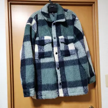 H&M 샤기 셔츠 자켓 코트 L