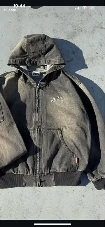 NINETY 후드 부착 자켓 브라운