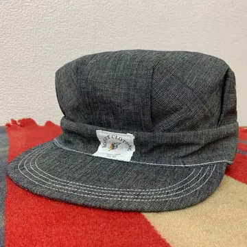 INDIGO PINCHECK WORK CAP L