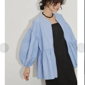 ADAM ET ROPE' FEMME 페플럼 지퍼 블라우스