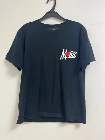 MOBB. 모브 HEART DRIP 티셔츠 블랙 S 사이즈