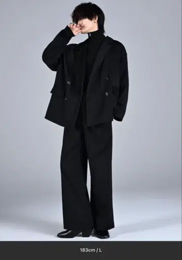 ADRER 아들러 24AW 루즈 더블 테일러드 자켓 블랙 XS