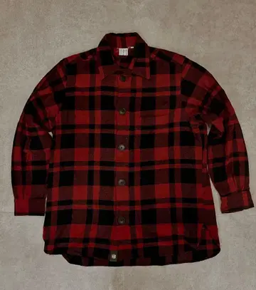 GENERAL RESEARCH 빨검 체크 플란넬 셔츠