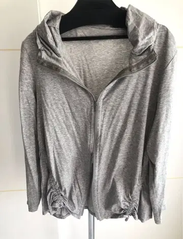 개버딘 K.T 더블 지퍼 옷깃 라메 후드티