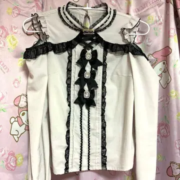 리즈리사 3개 리본 초커 블라우스