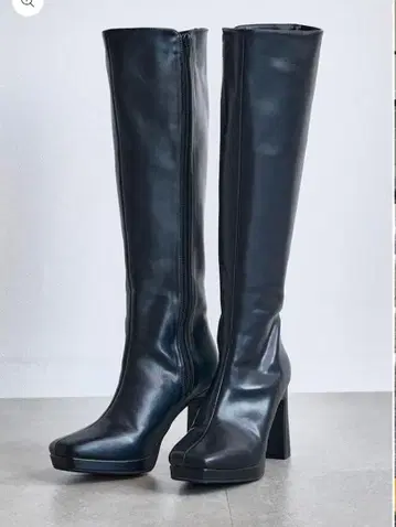 플랫폼 롱 부츠 블랙 M
