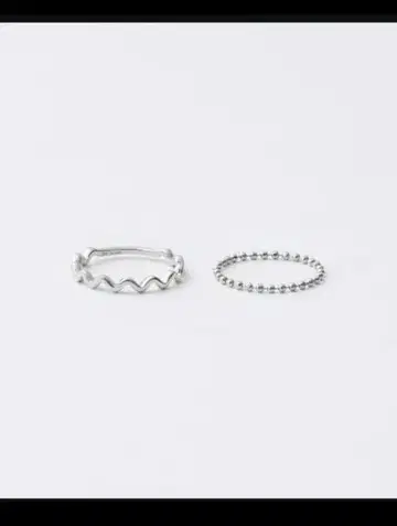 jouete 실버 반지 10호 2개 세트 ~