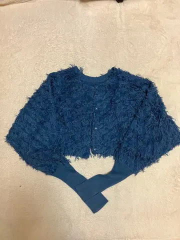 어반 리서치 프린지 다크 블루 가디건