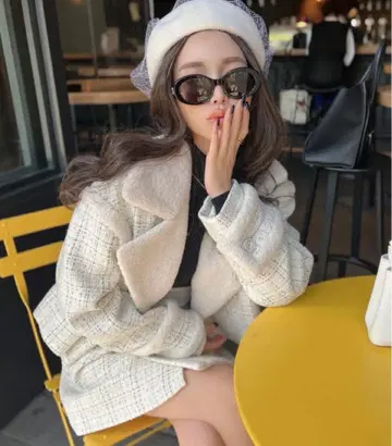 트위드 보아 자켓