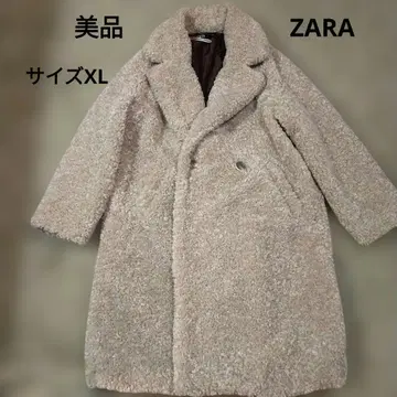 새상품급 ZARA 복슬복슬 푸들 인조 모피 롱 코트 사이즈 XL