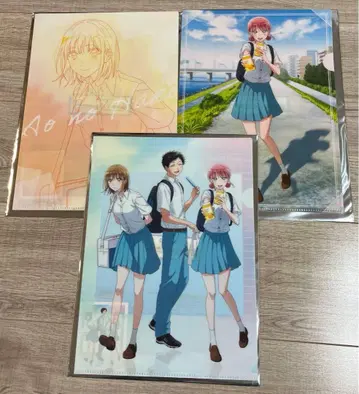 다이토 복권 [ 푸른상자 ] E상 클리어 파일 & 스티커 세트 3종 세트