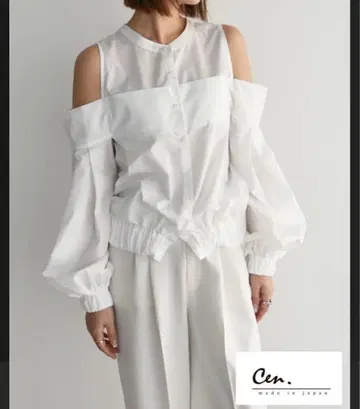 cen. 센 오프숄더 블라우스 2024SS 화이트