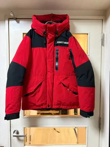 SCHOTT BROS 다운 자켓 샷 레드