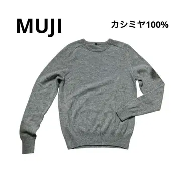 무인양품 캐시미어 100% 니트 크루넥 스웨터 그레이