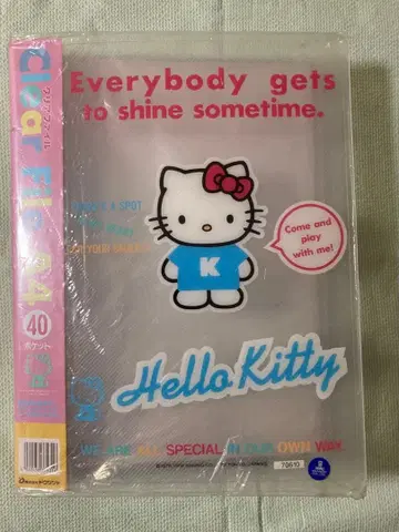미사용 헬로키티 40 포켓 클리어 파일 헤이세이 레트로