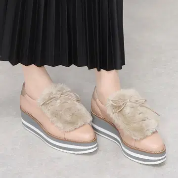 다이애나 통굽 신발 퍼 포함