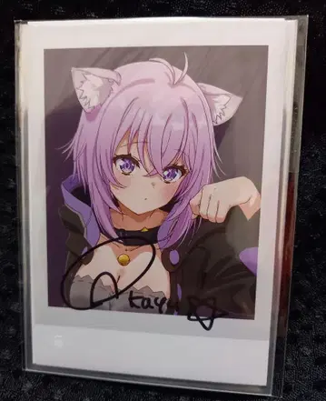 네코마타 오카유 생일 기념 2024 친필 사인 폴라로이드풍 브로마이드