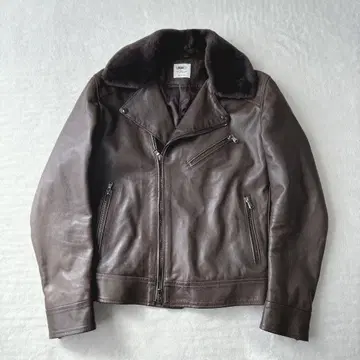 [ 새상품급 ] 엠메티 가죽 더블 자켓 무스탕 퍼스트 램 가죽