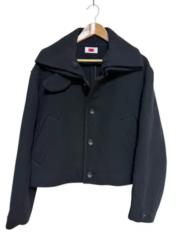 22aw byH DOUBLE FACE SHORT BL 하프 코트