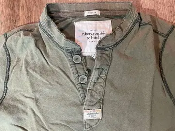 Abercrombie & Fitch 긴팔 올리브 그린 두꺼운 원단