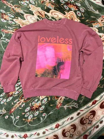 loveless 그래픽 프린트 맨투맨 트레이닝복 핑크 새상품