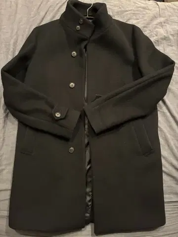 EDIFICE 스탠드 카라 코트 M 블랙