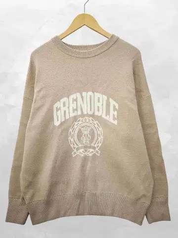 라운지 드레스 개럴개런트 로고 자카드 니트 스웨터 F