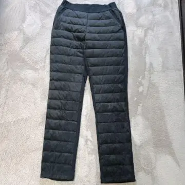 다운 팬츠 프론트 보더 다운 복조리 포함 블랙 테이퍼드 M 사이즈