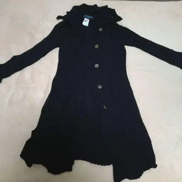 M.&Kyoko 블랙 니트 롱 가디건