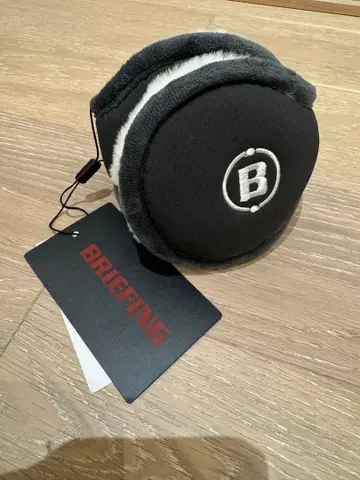 BRIEFING 스톨 플리스 귀도리 차콜