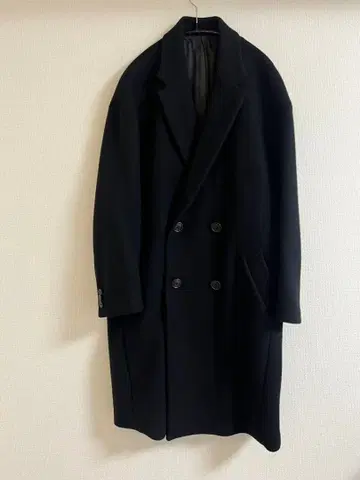 미스터 젠틀맨 더블 체스터 코트 블랙