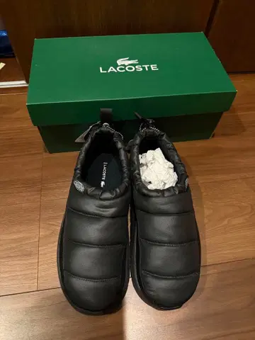 LACOSTE 블랙 슬립온 사이즈 8