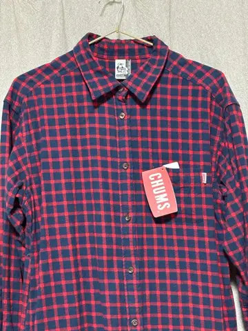 CHUMS 빨간색 체크 원피스