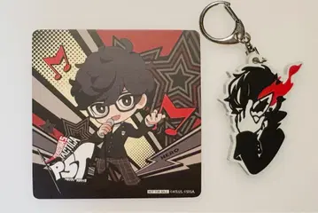 페르소나 5 마네키네코 코스터 러버 키링 세트 아마미야 렌 주인공