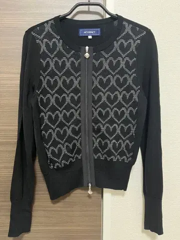 엠즈 그레이시 하트 무늬 니트 가디건