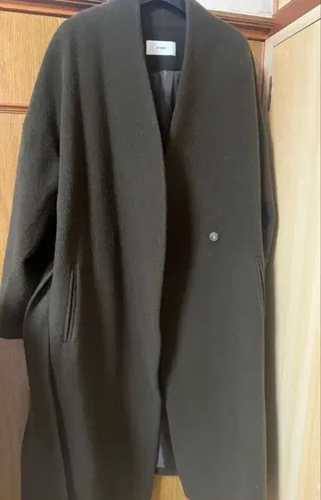 새상품급 USINE 롱 코트 카키