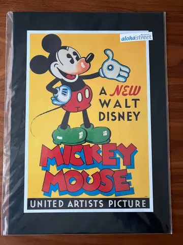 미사용 새상품 미키마우스 레트로 포스터
