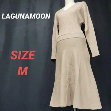 LAGUNAMOON 라그나문 롱 원피스 베이지 니트 M